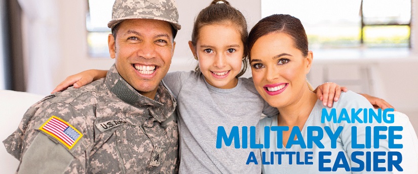 Military family posing