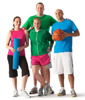 Adults ready to work out
