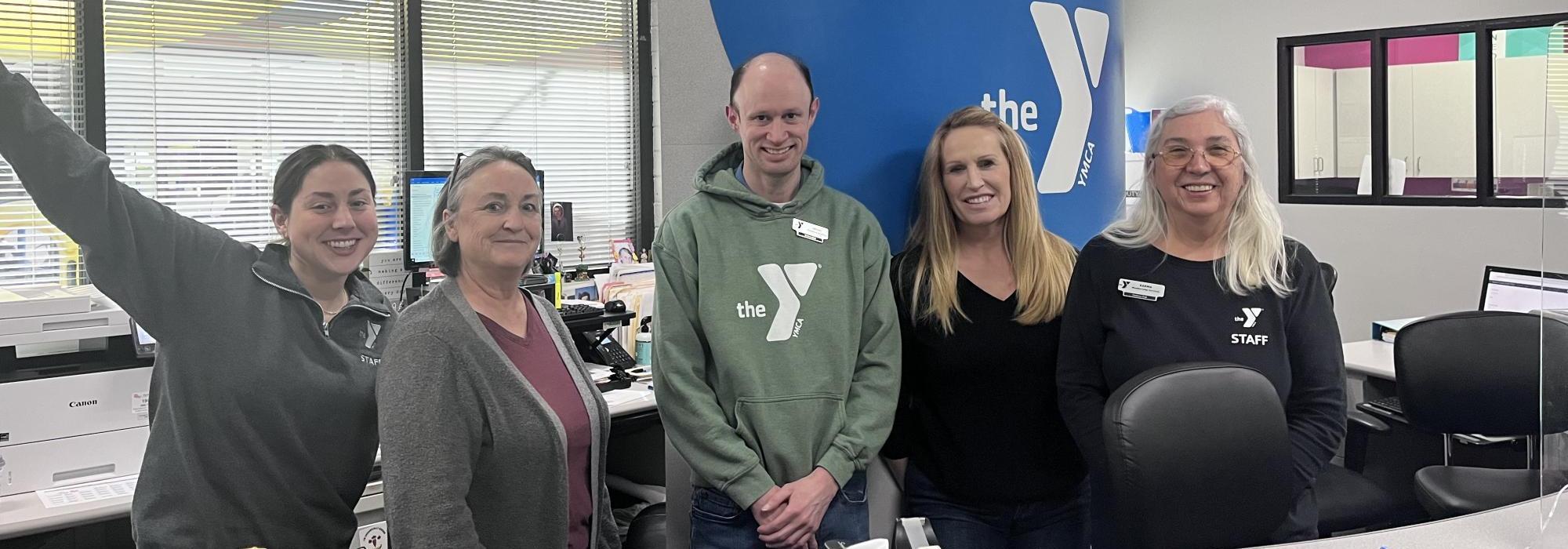 YMCA staff in Membership office