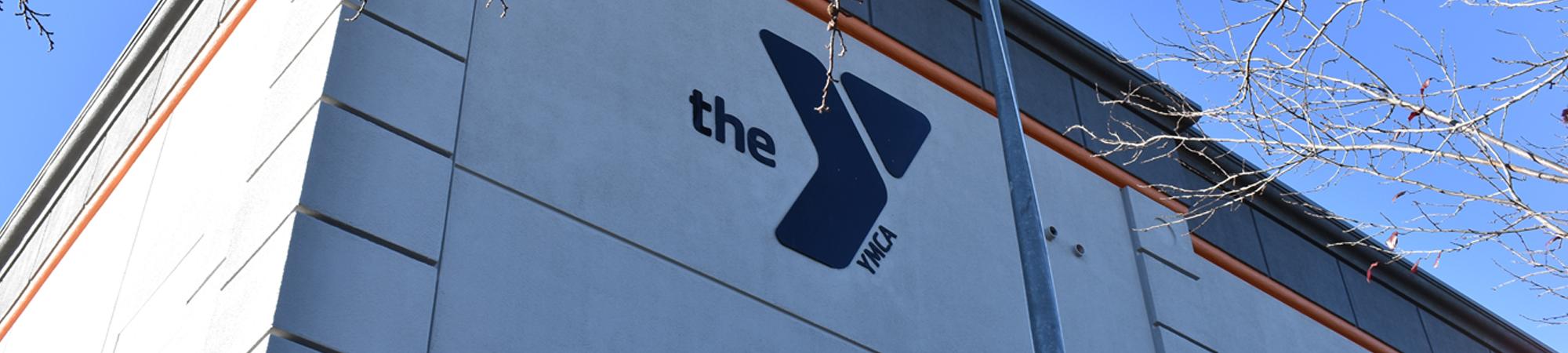 YMCA building with Y logo